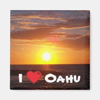 I Kärlek Oahu Magnet