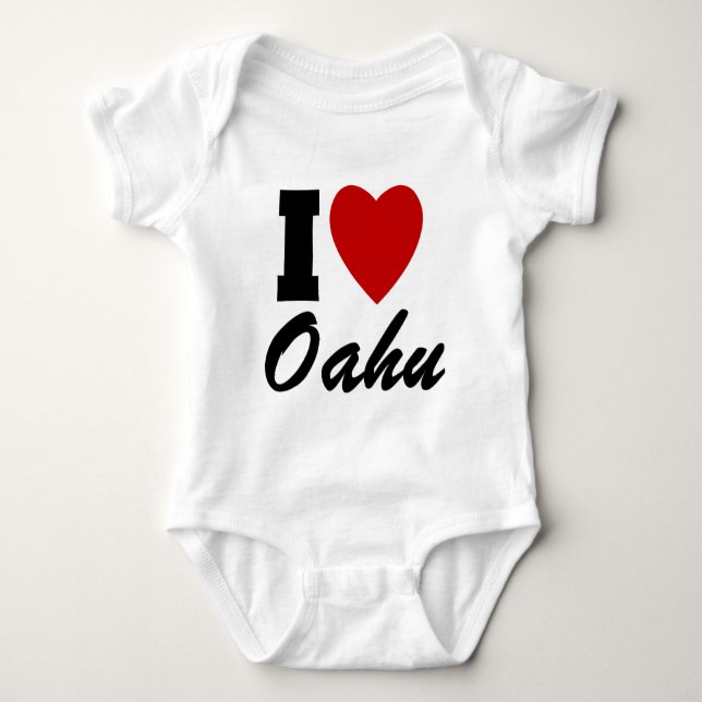 I Kärlek Oahu Tee Shirt (Framsida)