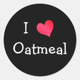 I Kärlek Oatmjöl Runt Klistermärke