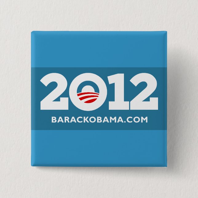 I Kärlek Obama 2012 Knapp (Framsida)