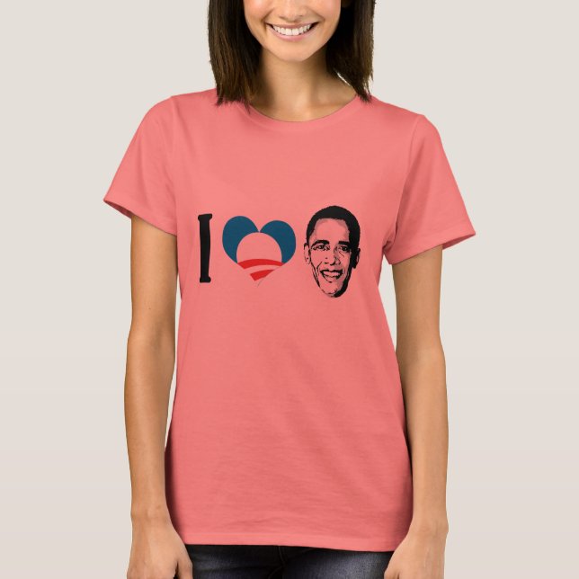 I Kärlek Obama (blå) Tröja (Framsida)