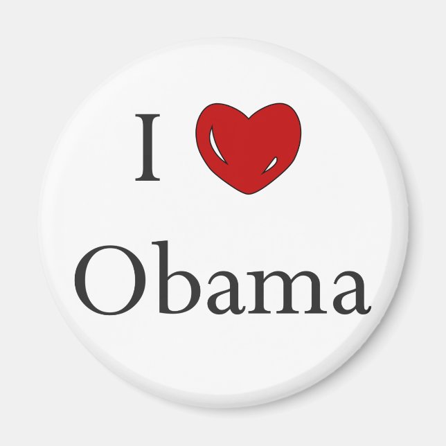I kärlek Obama Magnet (Framsidan)