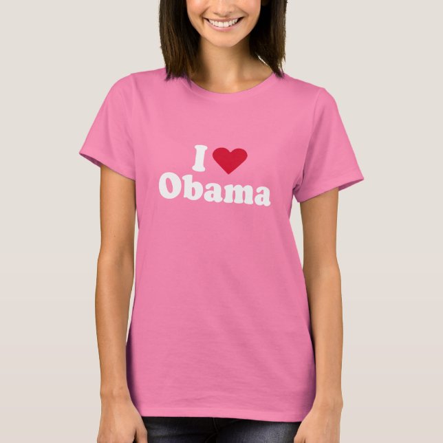I Kärlek Obama T-shirt (Framsida)