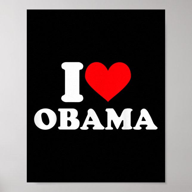 I Kärlek Obama T Shirt I Heart Obama Tee_1 Poster (Framsidan)