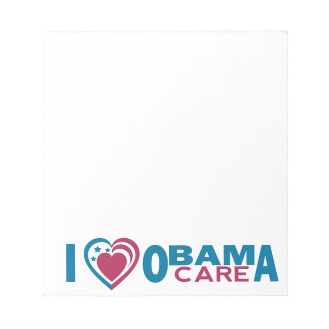 I Kärlek ObamaCare Anteckningsblock (Framsida)