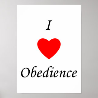 I Kärlek Obedience Poster