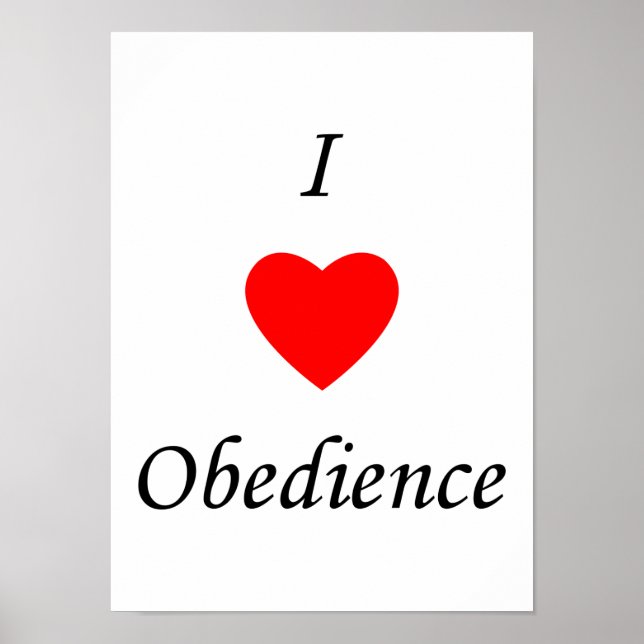 I Kärlek Obedience Poster (Framsidan)
