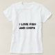 i kärlek och chip t shirt (Design framsida)
