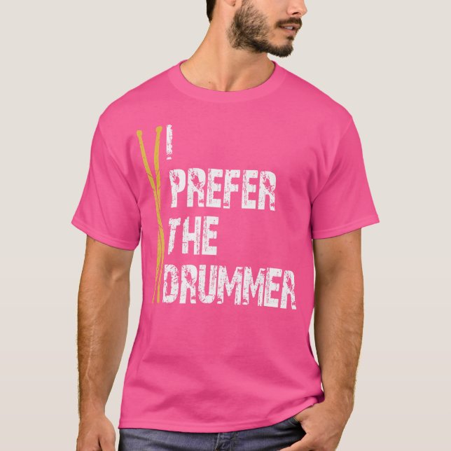 I Kärlek och föredra Drummer Drumkit Drumset Drums T Shirt (Framsida)