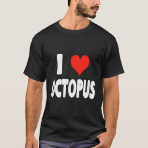 I Kärlek Octopus - Heart Cute Funny Zoo Animal T Shirt