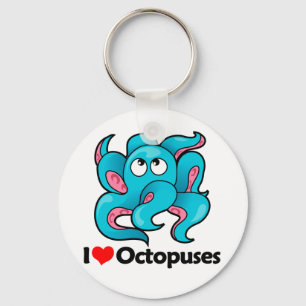 I Kärlek Octopus Nyckelring
