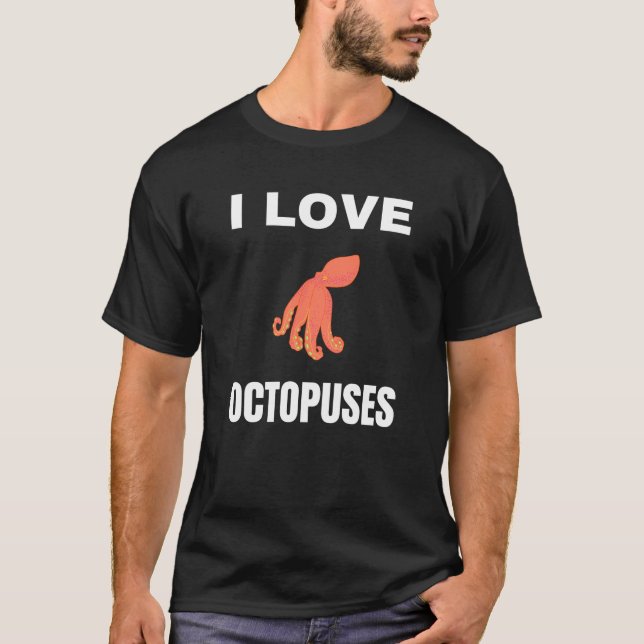 I kärlek Octopus T Shirt (Framsida)