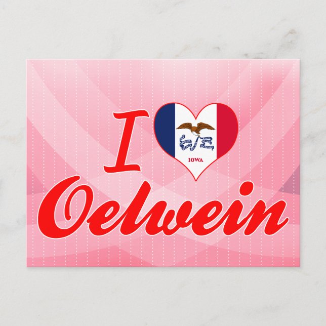 I Kärlek Oelwein, Iowa Vykort (Framsida)