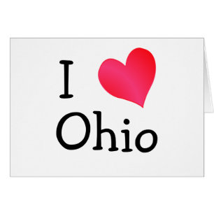 I Kärlek Ohio Hälsningskort