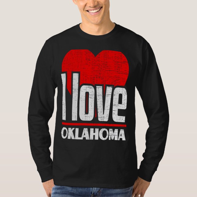 I Kärlek Oklahoma Bästa hemstat I Heart Oklahoma T Shirt (Framsida)