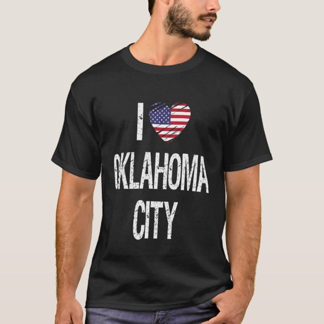 I Kärlek Oklahoma City T Shirt (Framsida)
