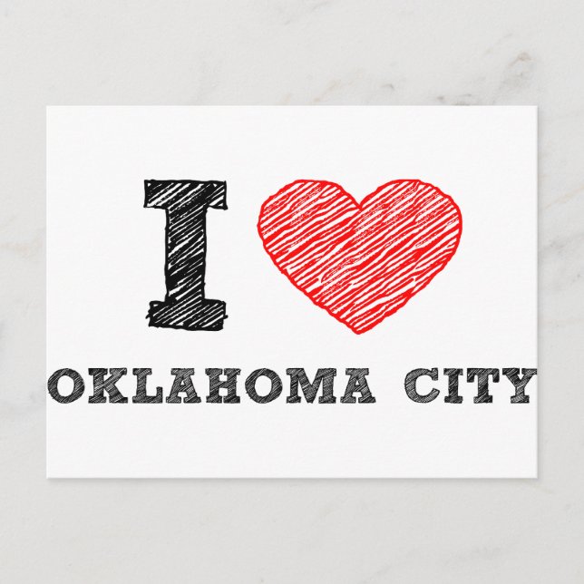 I Kärlek Oklahoma City Vykort (Framsida)