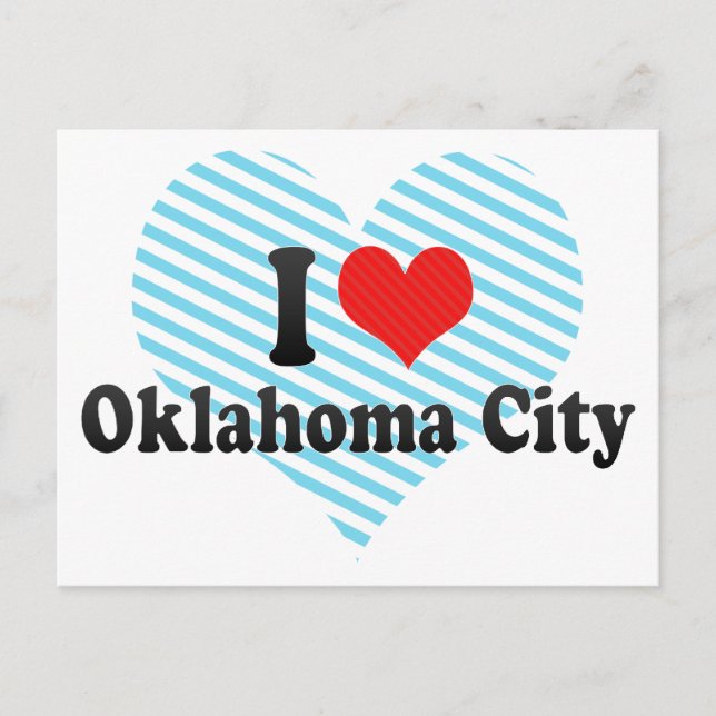 I Kärlek Oklahoma City Vykort (Framsida)