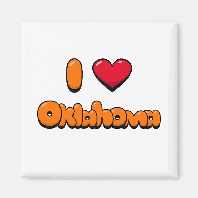I Kärlek Oklahoma Magnet (Framsidan)