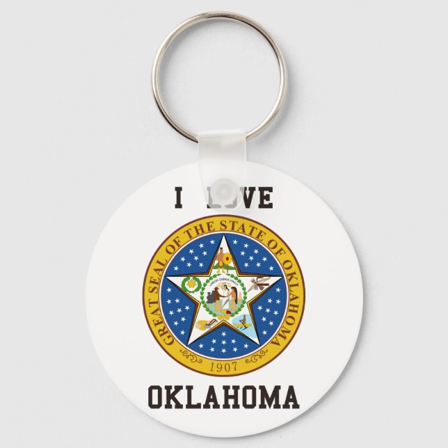 I Kärlek Oklahoma Nyckelring (Framsida)