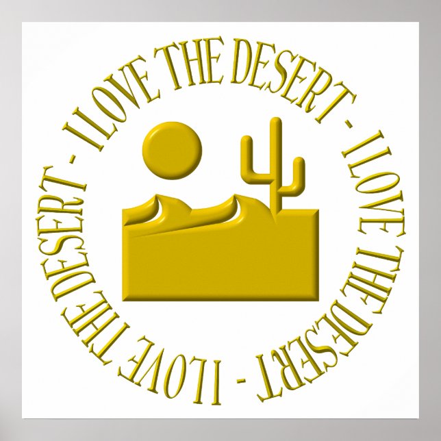 I kärlek, öknen poster (Framsidan)