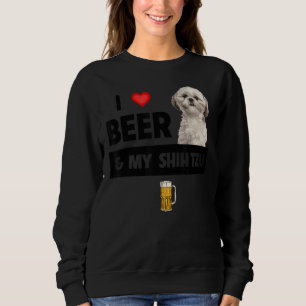 I Kärlek öl och min Shih Tzu Mamma Pappa Hund som T Shirt