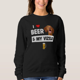 I Kärlek öl och min Vizsla Mamma Pappa Hund-dricks T Shirt