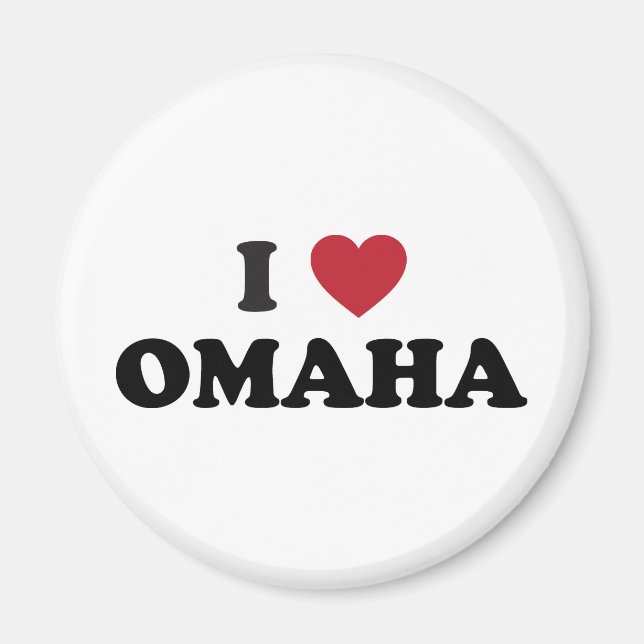 I Kärlek Omaha Nebraska Magnet (Framsidan)