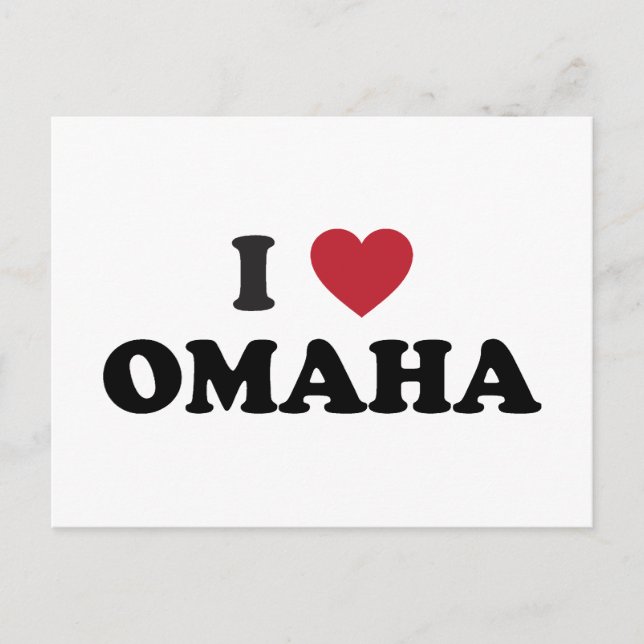 I Kärlek Omaha Nebraska Vykort (Framsida)