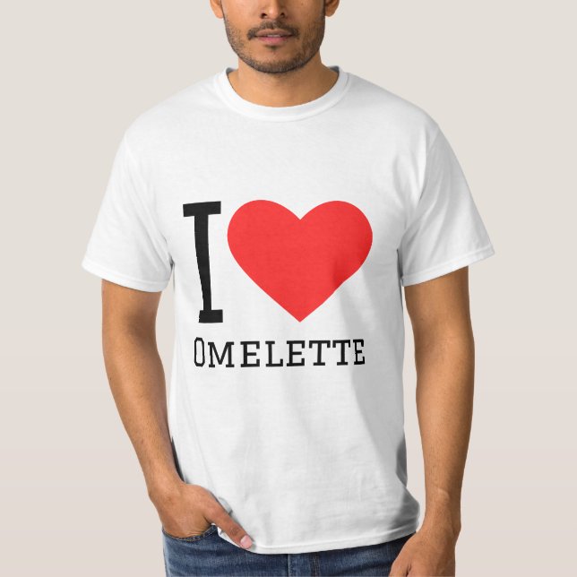 I kärlek omelet t shirt (Framsida)