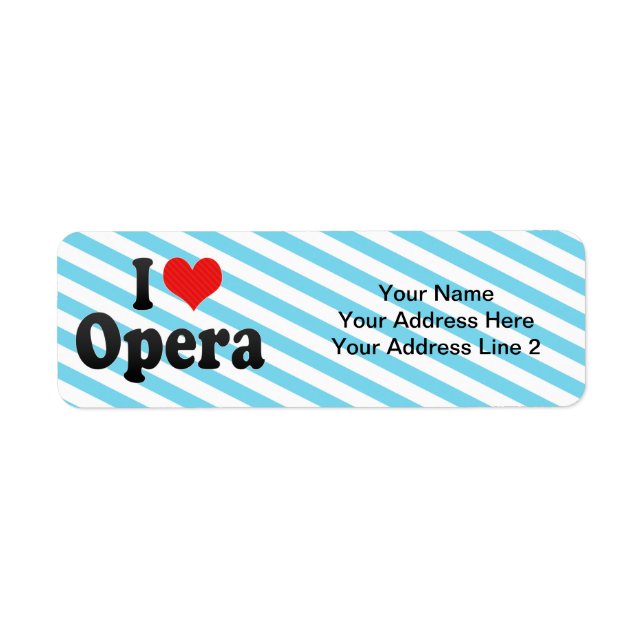I Kärlek Opera Returadress Etikett (Framsidan)
