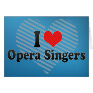 I Kärlek Opera Singer Hälsningskort