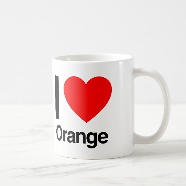i KÄRLEK ORANGE Kaffemugg (Höger)