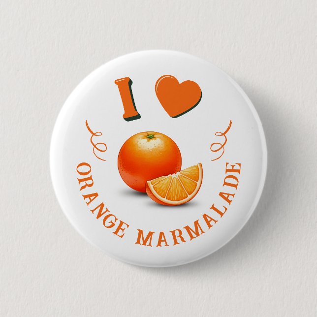 I Kärlek Orange Marmalade Knapp (Framsida)