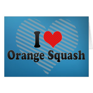 I Kärlek Orange Square Hälsningskort
