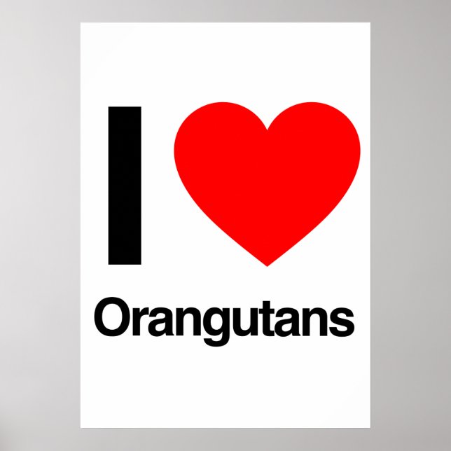 i kärlek orangutans poster (Framsidan)