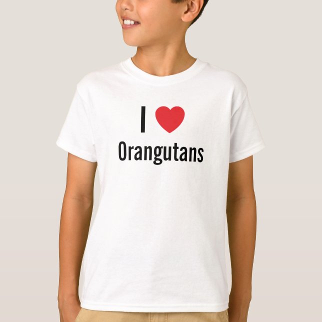 I kärlek Orangutans T-shirt (Framsida)