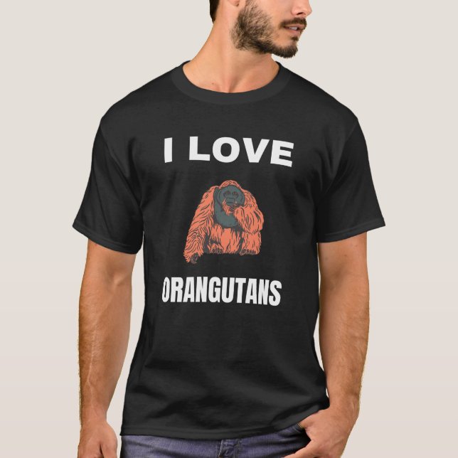 I kärlek Orangutans T Shirt (Framsida)