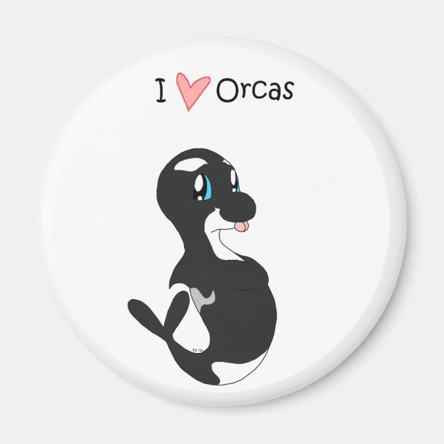 I Kärlek Orcas Magnet (Framsidan)