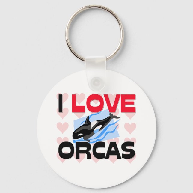 I Kärlek Orcas Nyckelring (Framsida)