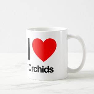 i kärlek orchids kaffemugg