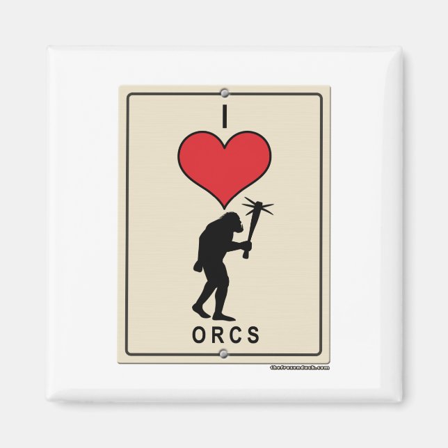 I Kärlek Orcs Magnet (Framsidan)