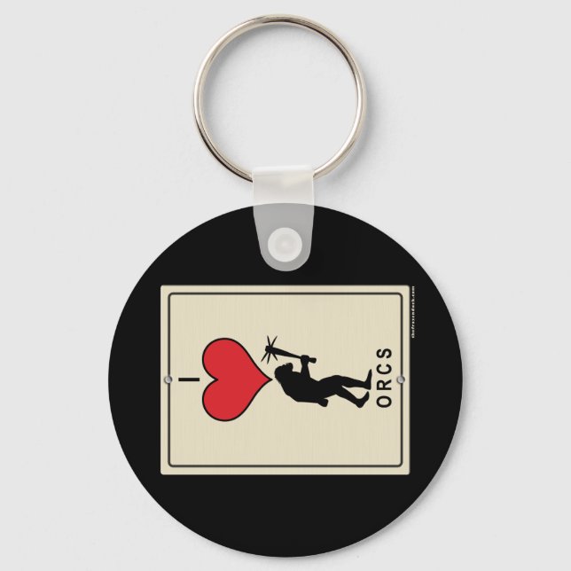 I Kärlek Orcs Nyckelring (Framsida)
