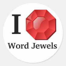 I Kärlek Ord judar Stickers