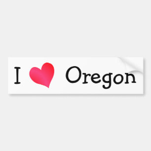 I Kärlek Oregon Bildekal