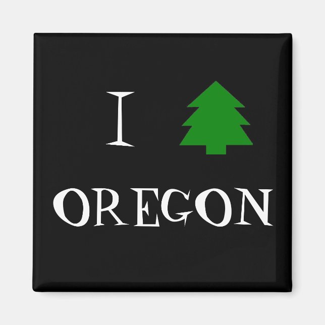 I kärlek Oregon Magnet (Framsidan)