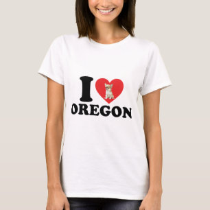 I Kärlek Oregon och My Chihuahua T Shirt
