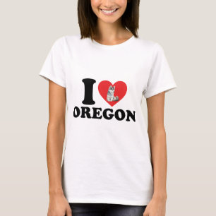 I Kärlek Oregon och My Husky T Shirt