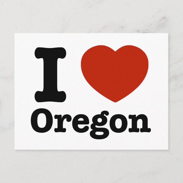 I Kärlek Oregon Vykort (Framsida)