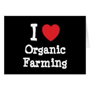 I kärlek Organic Farming hjärtats anpassningsbar p Hälsningskort